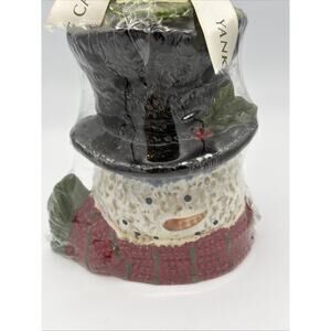 NEW Yankee Candle Snowman Ceramic Wax Warmer 3 Melts Holiday Christmas Vintage